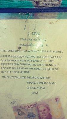 Permit for use of address.