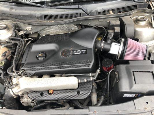 Engine bay of my 03' VW GTI, car itself