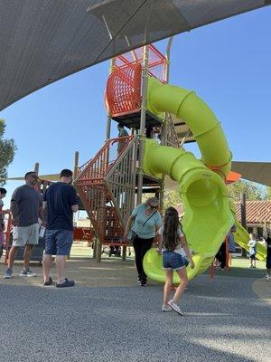 One of the two play structures. This is the larger one.