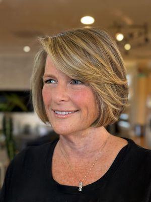 Highlights and haircut by Ezra Alba