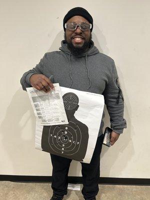 Successful Student showing off his flawless qualification chart in hand!!!