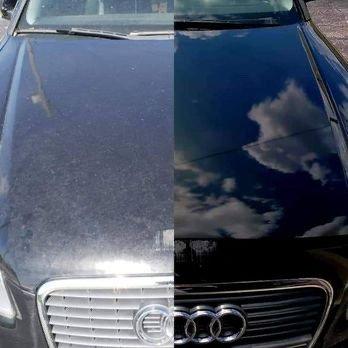 The right side is before we wash the car and on the left side it's after result