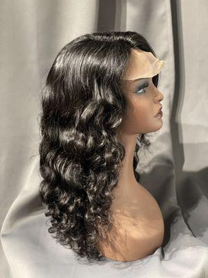All natural human hair wig