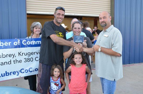 Our family is dedicated to the communities. Thank you Aubrey Chamber for having us apart of your community!