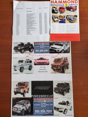 power wheels all for only 259.00