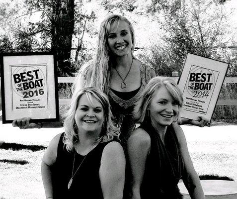 Ericka Strodtman with two other talented massage therapist @ SMG Buffy and Leah(LMT & aesthetician).