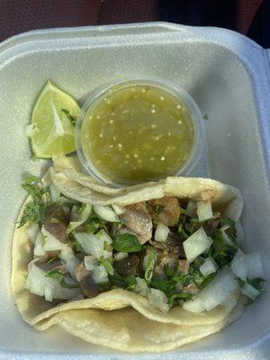 Seriously, BEST carnitas tacos in MN! Flavorful, not cinnamon like others.  Green salsa is so die for! 3.50/ taco. You can't go wrong!