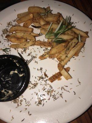 Delicious rosemary fries.