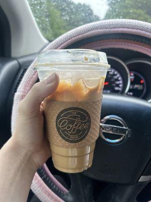 This is from the fall menu, pumpkin spice cookie butter latte!