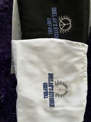 Chef aprons with embroidered logo
