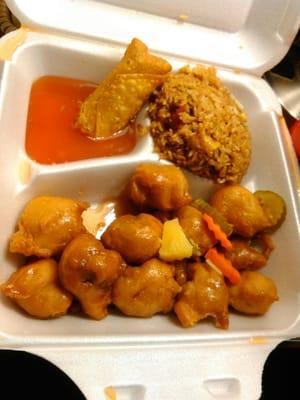 never again! Sweet n sour pork with pickles on the side?