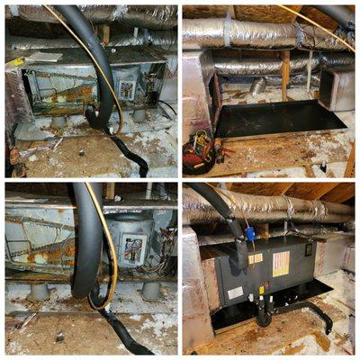 Attic Installation before and after