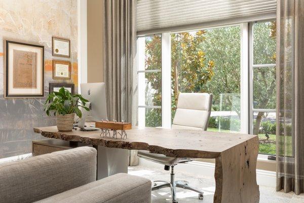 Home Office: Custom live edge desk