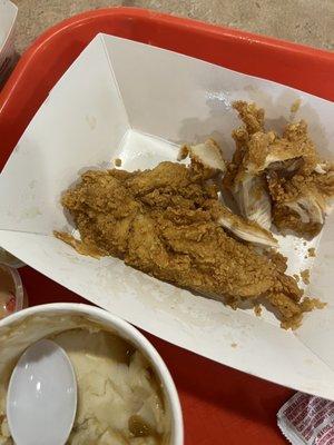 Chicken and Tenders Platter but basically completely eaten!