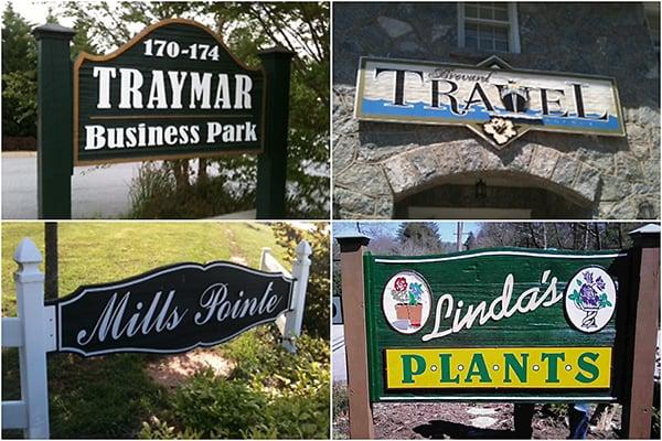 Sandblasted signs