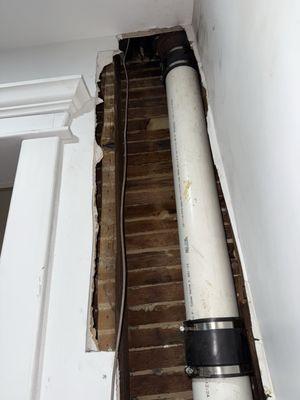 More exposure of pipe