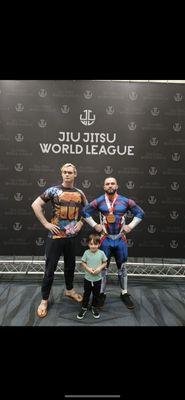 Coach Wes roght by my side at my first jujitsu tournament