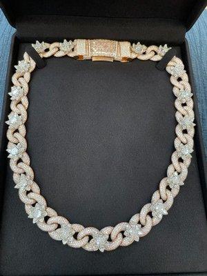 My custom made flower Cuban link, came out Dope