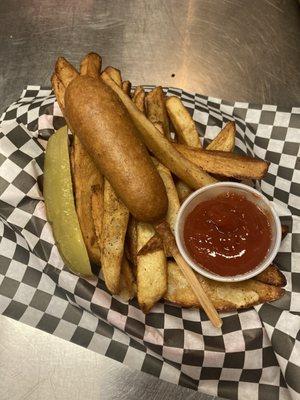 Vegan corn dog