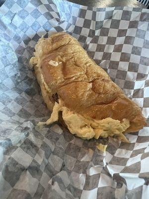 Brisket egg and cheese croissant