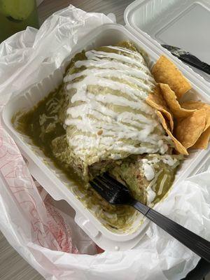 Wet Carne Asada Burrito! Generously made