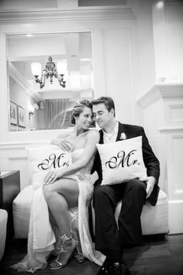 Manhattan Beach, Los Angeles Wedding Photography, Wedding Pillows, Bride and Groom