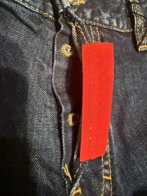 Jeans label was stolen