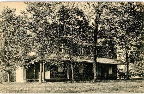 Willistown Friends Meeting -- vintage postcard