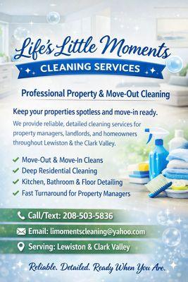 Life's Little Moments Cleaning Services