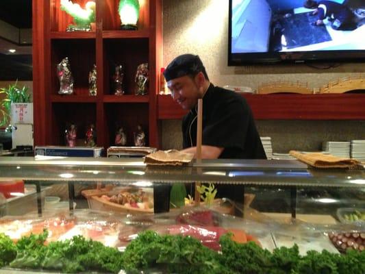 Sushi master at work