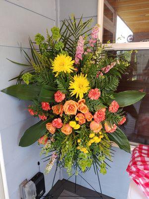 Glorious Life funeral spray.