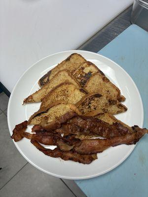 French toast and bacon