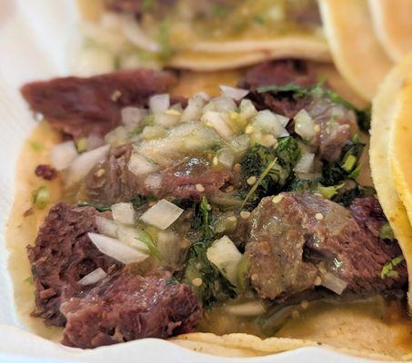 Cabeza Tacos: tender and lightly marinated
