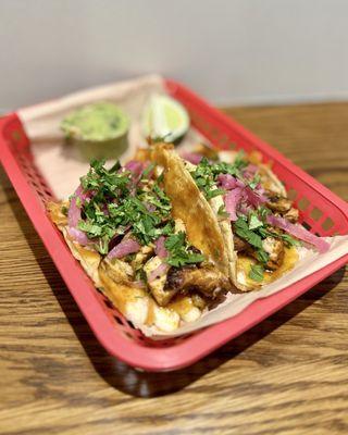 Pollo asado tacos