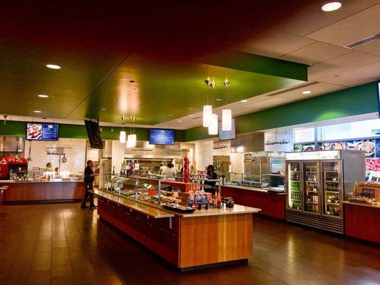 A nice soup/salad bar sits right in the middle