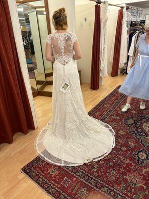 Wedding dress and hattie