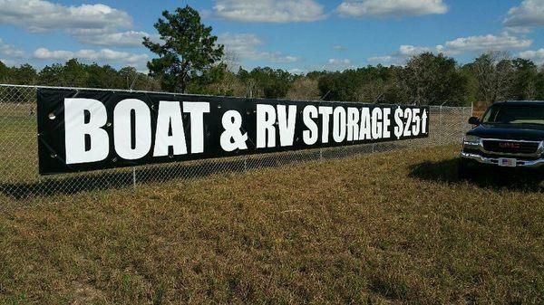 RV, Boat, trailer and Vehicle storage.