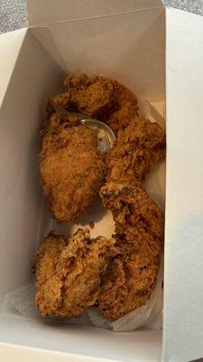 Chicken tenders melt in your mouth and are the size of chicken breasts