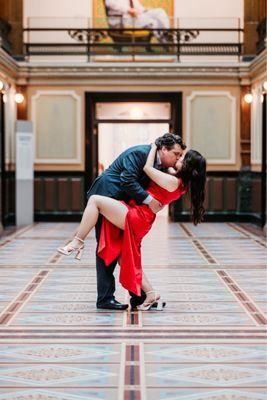 TWDS students Philip and Michelle dazzle everyone with a dip!