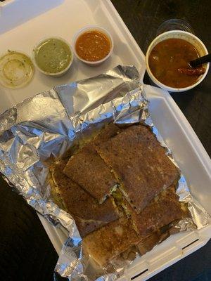 Chili paneer dosa
