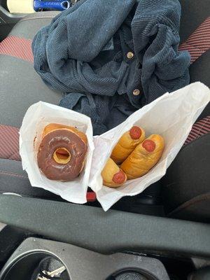 3 Large Sausage & Cheese Kolache 3 Icing Donuts  For $11 Dollars