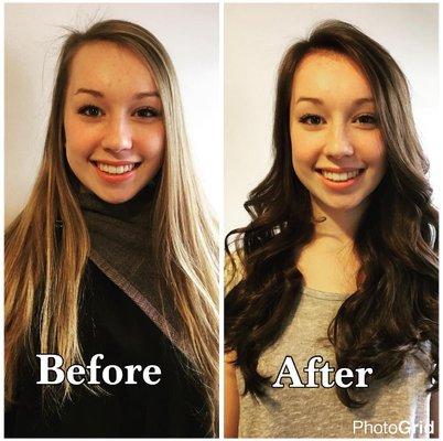 New Color! #blondetobrown #braggihair