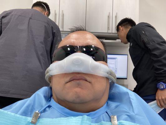 I felt relaxed with the laughing gas