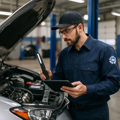 Digital vehicle inspections performed at our shop