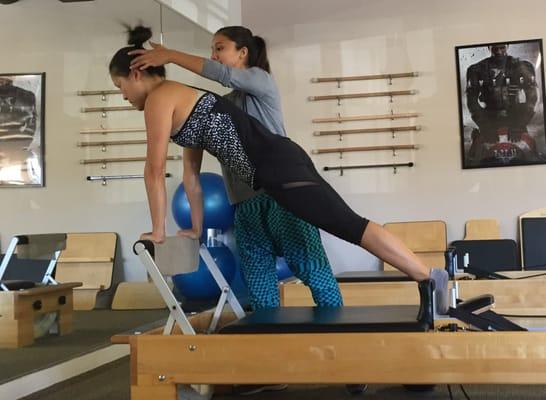 Monica Teaching Tammy Long Stretch