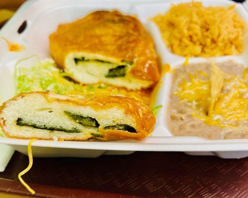 inside the Chile relleno