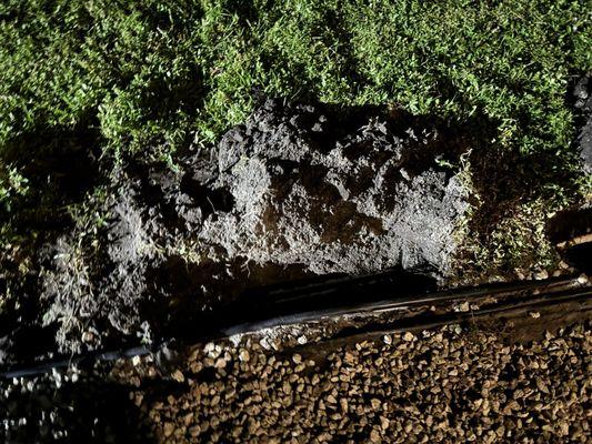 Trench in yard