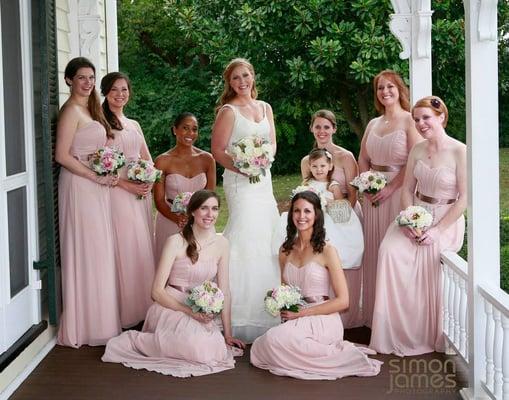 My beautiful bridesmaids and their dresses from Arzelle's!