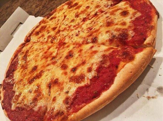 Cheese pizza with feta and garlic. So so good.