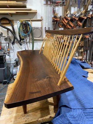 George Nakashima refurbish bench
